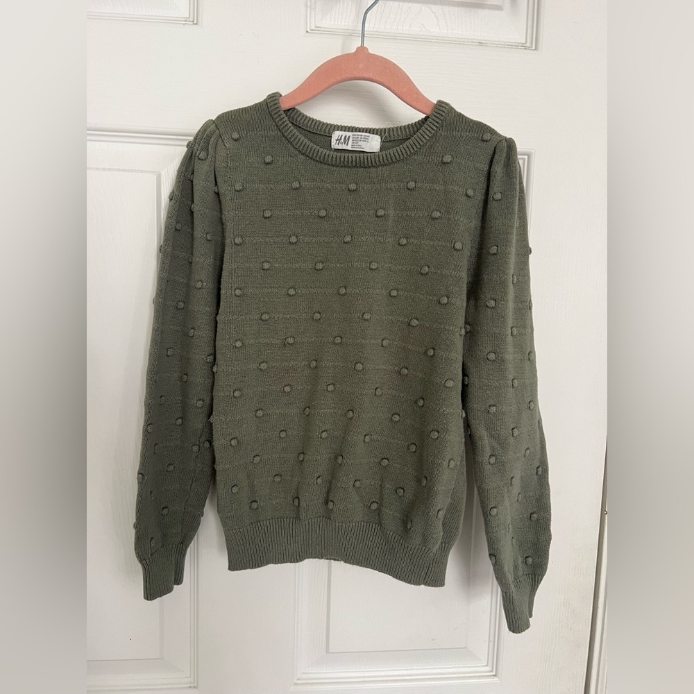 H&M Sage Green Textured Sweater